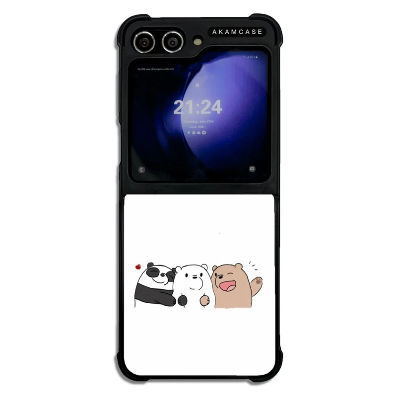 کاور آکام مدل AMCWSGZFLIP5-BARE BEAR14 مناسب برای گوشی موبایل سامسونگ Galaxy Z Flip 5