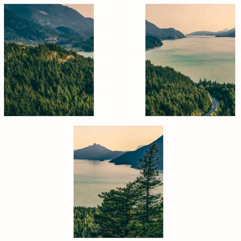 پوستر مدل مستر دریاچه -چاپ طبیعت مجموعه 3 عددی