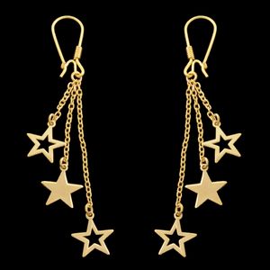 گوشواره طلا 18 عیار زنانه طلای مستجابی مدل ستاره  کد 25