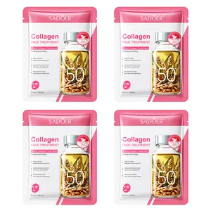 ماسک صورت سادور مدل کلاژن با عصاره جوانه گندم و زیتون مناسب برای انواع پوست وزن 25 گرم بسته 4 عددی