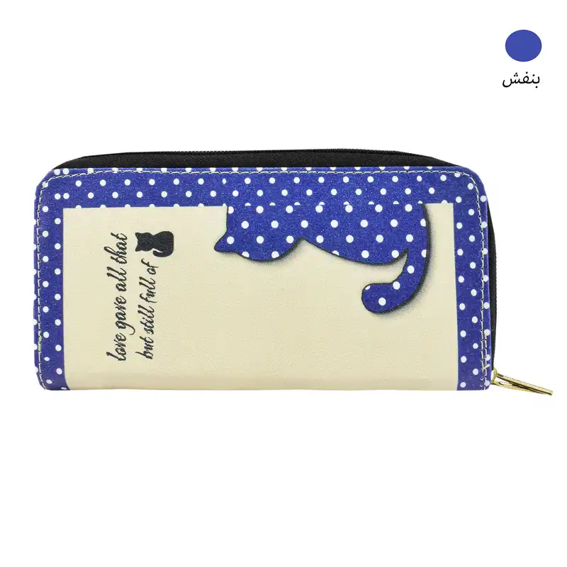 کیف پول زنانه مدل گربه خال خالی 8511