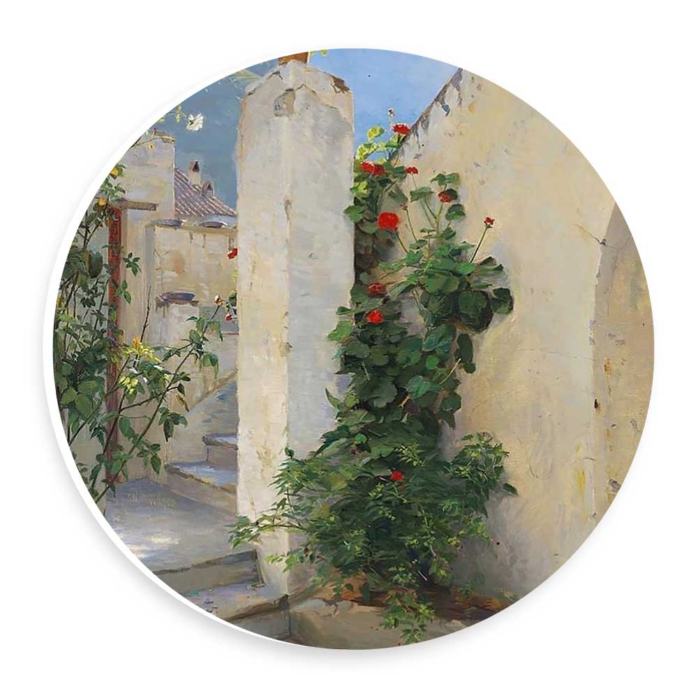 دیوارکوب طرح خانه مدیترانه ای مدل wtb302