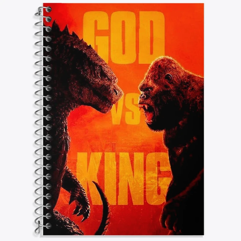 دفتر زبان 50 برگ خندالو مدل سه خط طرح گودزیلا کد F2113