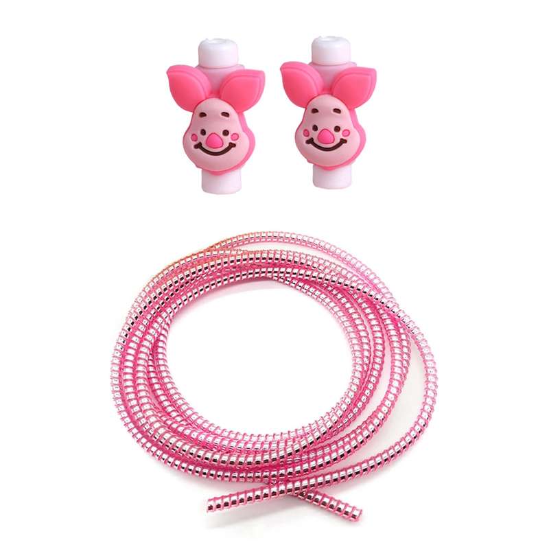 محافظ کابل شارژ و هندزفری طرح خوک مدل Pig11 بسته سه عددی محافظ کابل شارژ و هندزفری طرح خوک مدل Pig11 بسته سه عددی