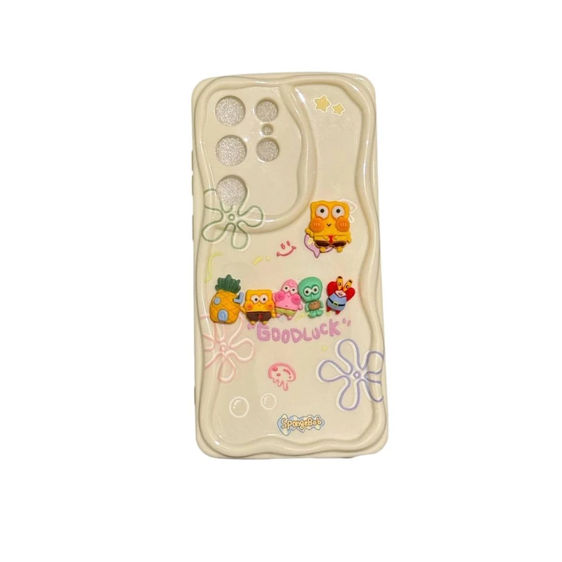 کاور طرح باب اسفنجی و پاتریک برجسته کد PK 656 مناسب برای گوشی موبایل سامسونگ Galaxy S23 Ultra