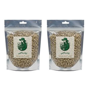 مغز تخمه آفتاب گردان خام دانه‌درشت - 250 گرم بسته 2 عددی