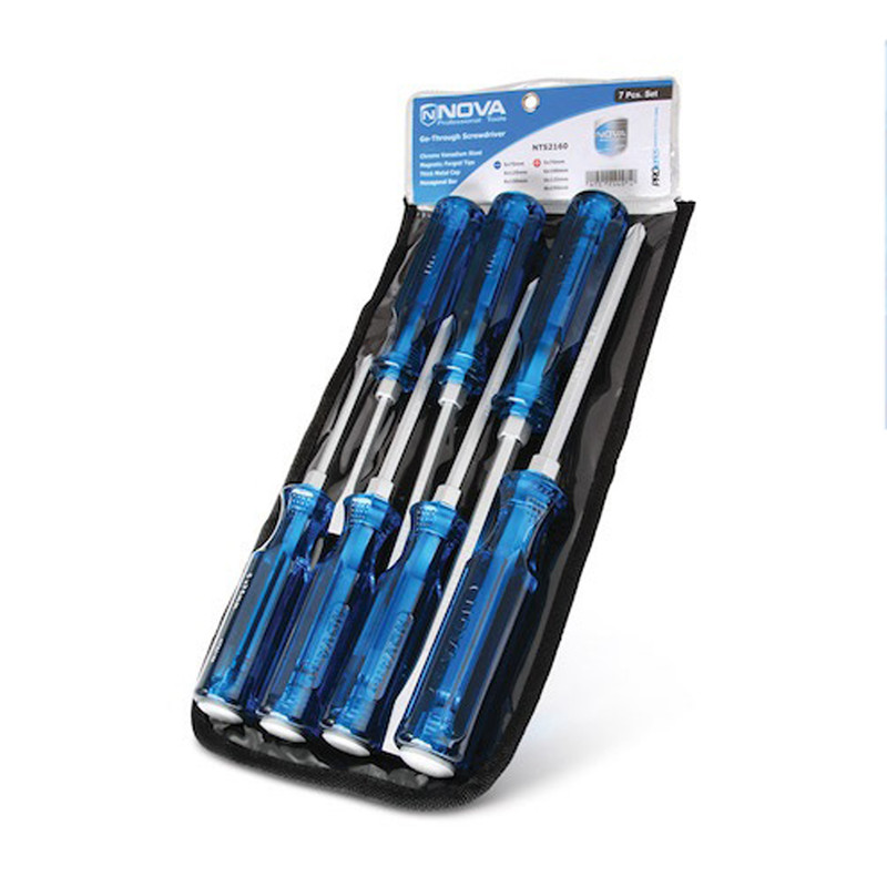 پیچ گوشتی ضربه خور نووا مدل 2160 بسته 7 عددی