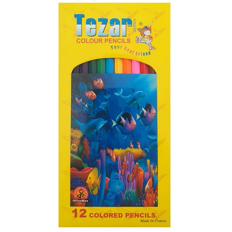 مداد رنگی 12 رنگ تزار مدل فرانس کد 001