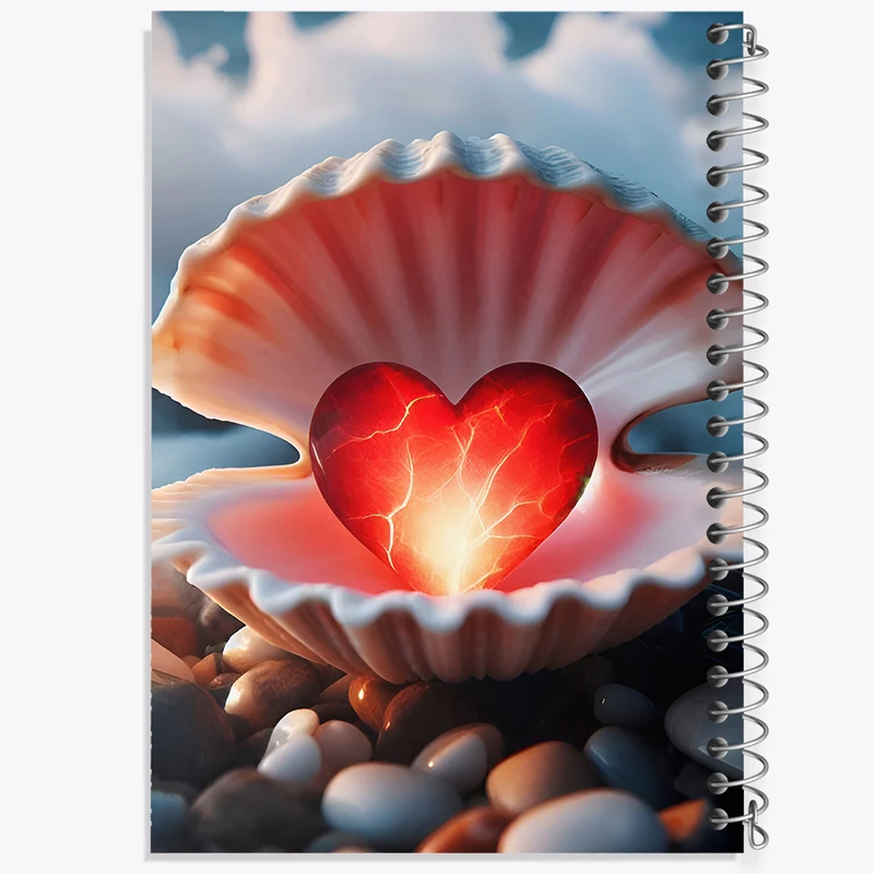 دفتر نقاشی 50 برگ خندالو طرح قلب درون صدف کد F7561