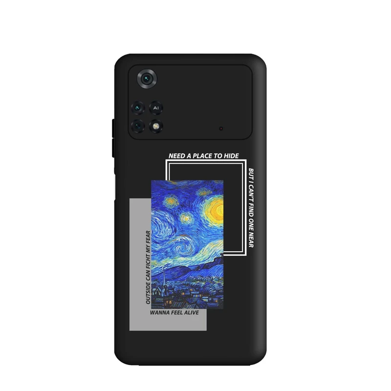 کاور قاب گوشی طرح قاب عکس ونگوگ کد k957 مناسب برای گوشی موبایل شیائومی Poco M4 Pro 4G