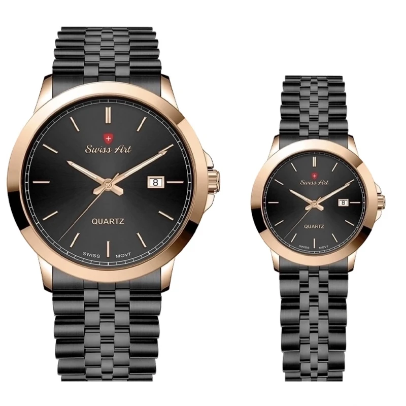 ست ساعت مچی عقربه‌ای کوارتز زنانه و مردانه سوئیس آرت مدل MR920WATCH091