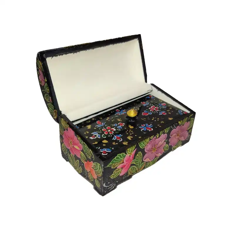 جعبه جواهرات استخوانی طرح گل و مرغ کد 01