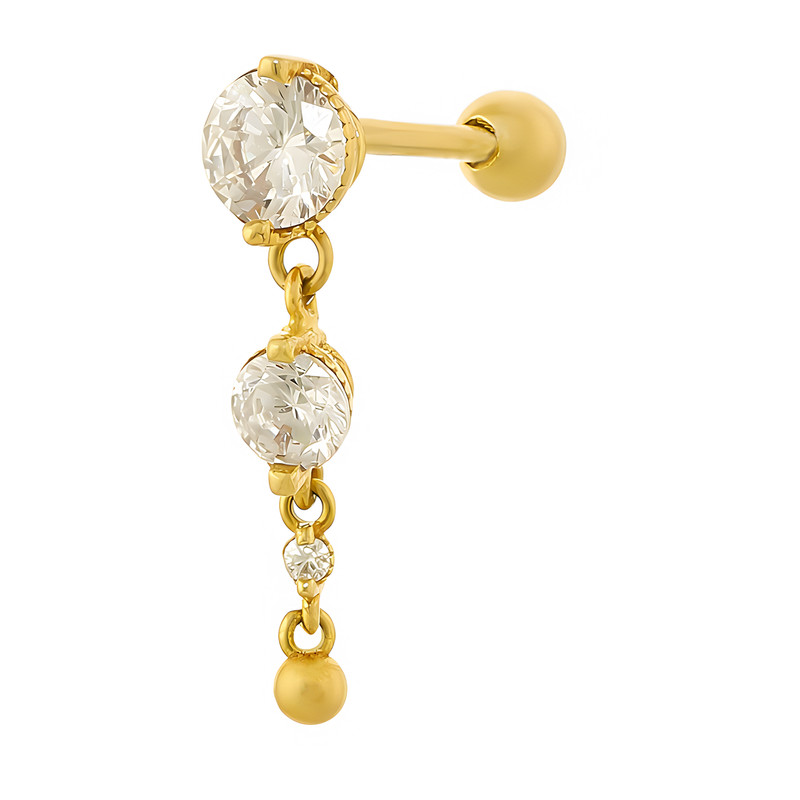 پیرسینگ طلا 18 عیار زنانه هور گالری مدل RPI761