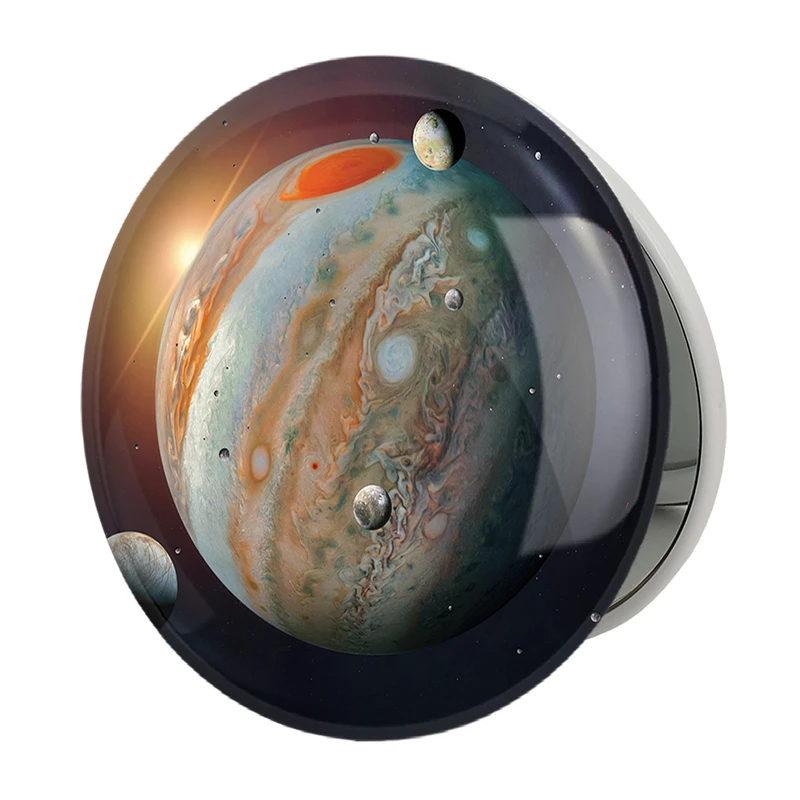 آینه جیبی خندالو طرح کهکشان و سیاره ها مدل تاشو کد 25371 