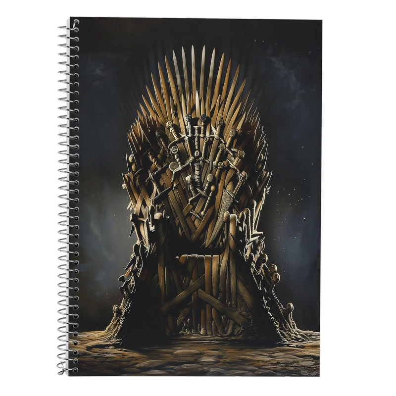 دفتر زبان 50 برگ مدوپد مدل دو خط طرح بازی تاج و تخت GOT کد DF14339