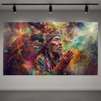 پوستر پارچه ای طرح مخمل سرخپوست مدل کائنات کد AR3060449