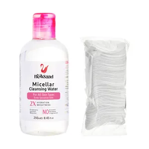 میسلار واتر نیوساد مدل 01 مناسب برای انواع پوست حجم 250 میلی لیتر به همراه پد پاک کننده آرایش صورت