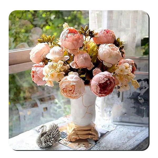  زیر لیوانی طرح گلدان گل و پنجره کد nzl165