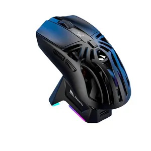 SmailWolf M8 TriMode Gaming Mouse with RGB Charging Dock