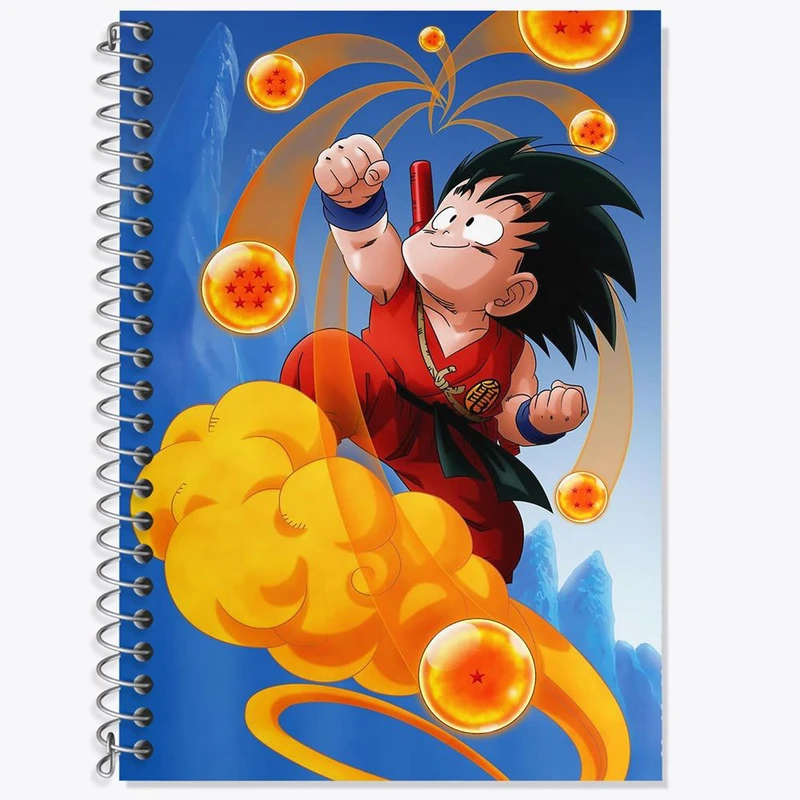 دفتر زبان 50 برگ خندالو مدل دو خط طرح گوهان انیمه دراگون بال Dragon Ball کد 4945