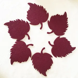 زیر لیوانی مدل برگ رز کد 631 بسته 6 عددی