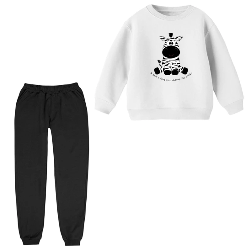 ست سویشرت و شلوار راحتی بچگانه مدل گورخر کد ۱۴  