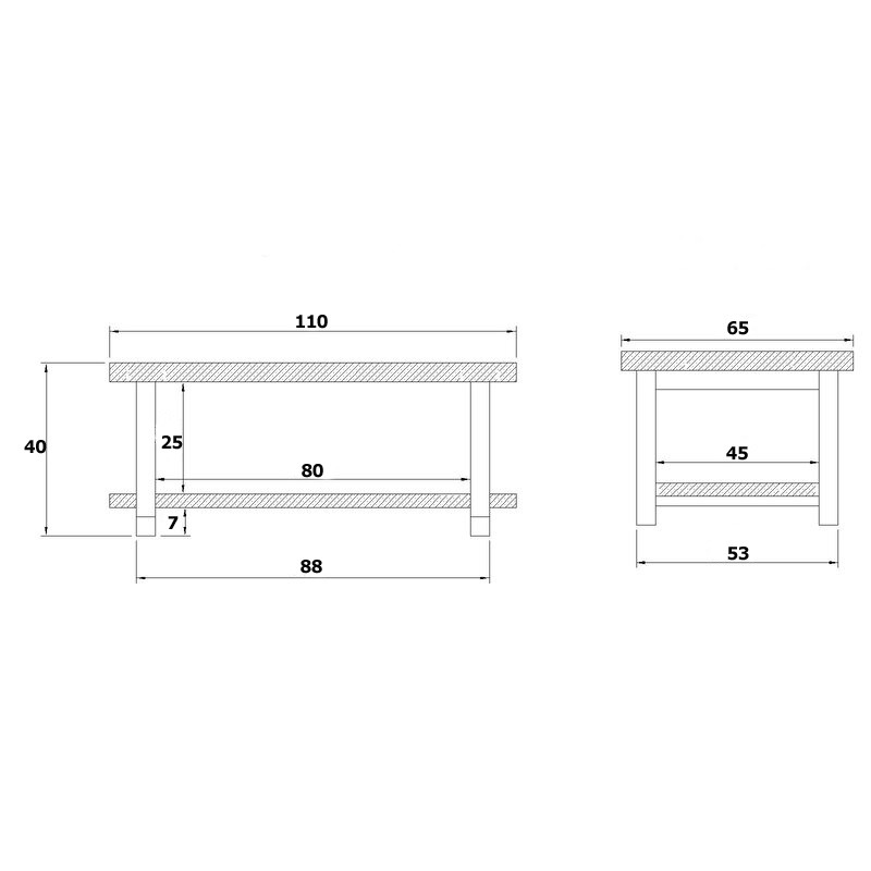 میز جلومبلی مدل الین 110