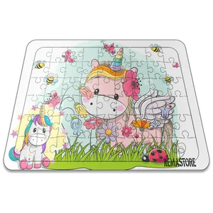 پازل 54 تکه نمااستور طرح یونیکورن اسب تک شاخ کد 1025