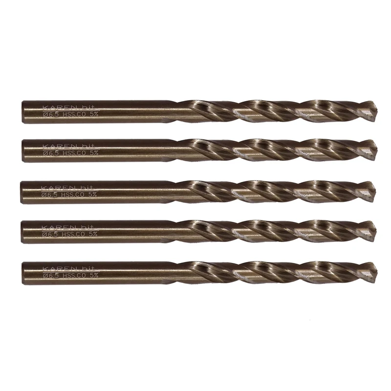 مته فلز کبالت کارن مدل MMA-KN-6.5M سایز 6.5میلی متر  مجموعه 5 عددی