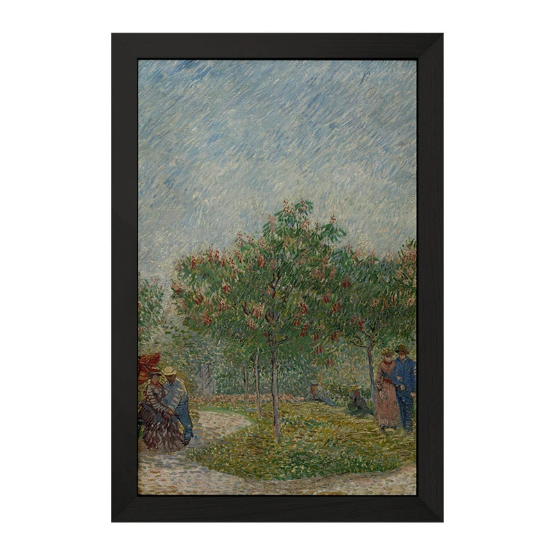 تابلو خندالو مدل باغ با زوج های خواستگار ونسان ونگوگ (Van Gogh) کد 36799