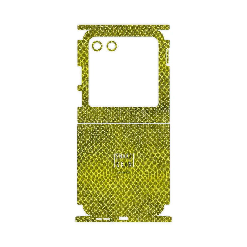 برچسب پوششی ماهوت مدل Yellow Snake Skin-FullSkin مناسب برای گوشی موبایل موتورولا Razr 40 Ultra