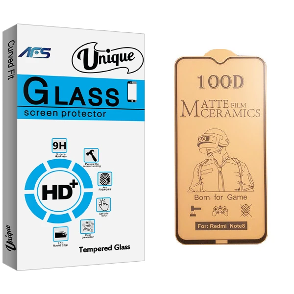 محافظ صفحه نمایش سرامیکی ای اف اس مدل Unique Glass مناسب برای گوشی موبایل شیائومی Redmi Note 8