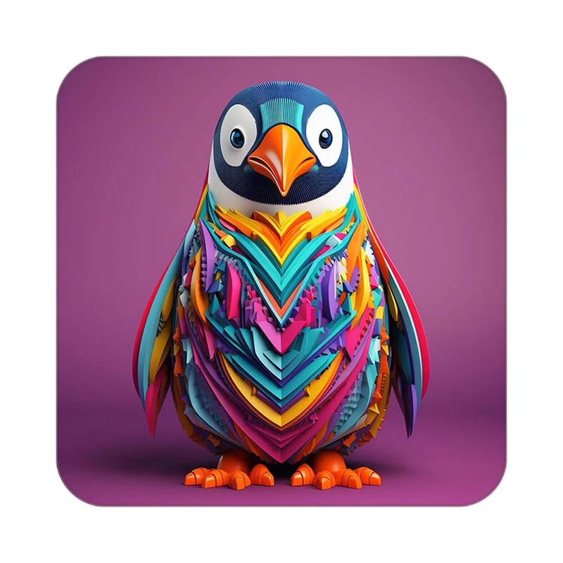 زیر لیوانی کاکتی طرح حیوانات رنگی مدل mp25282