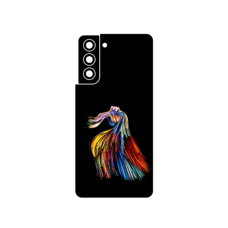 برچسب پوششی ماهوت مدل Rainbow Hair Digital Art مناسب برای گوشی موبایل سامسونگ Galaxy S21 5G