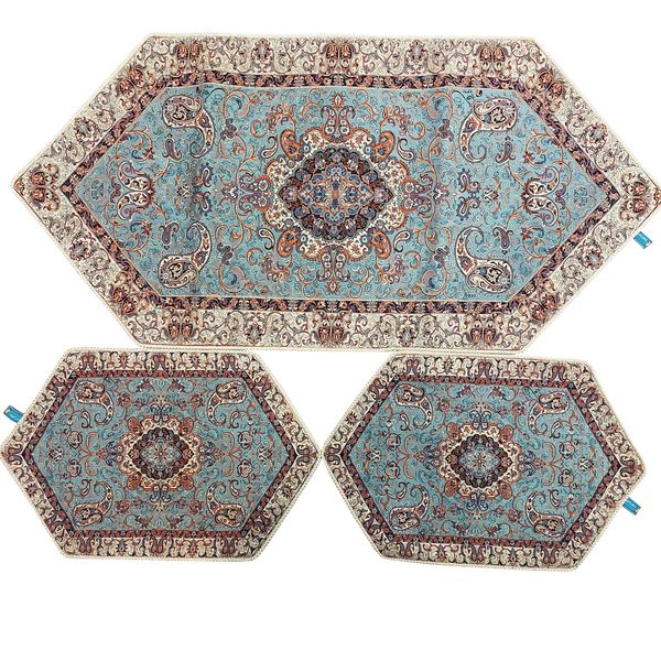 ست 3 تکه رومیزی ترمه صفائی کد 79