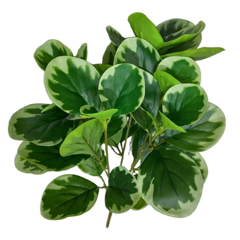 گل مصنوعی مدل بوته برگ قاشقی چرمی کد M-1052