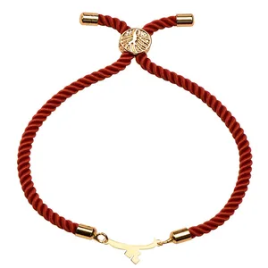 دستبند طلا 18 عیار زنانه الن نار مدل حرف پ 1424