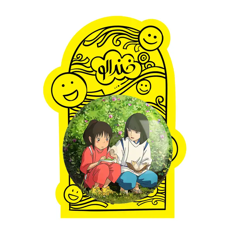 آینه جیبی خندالو طرح هاکو و چیهیرو انیمه شهر اشباح Spirited Away مدل تاشو کد 12093