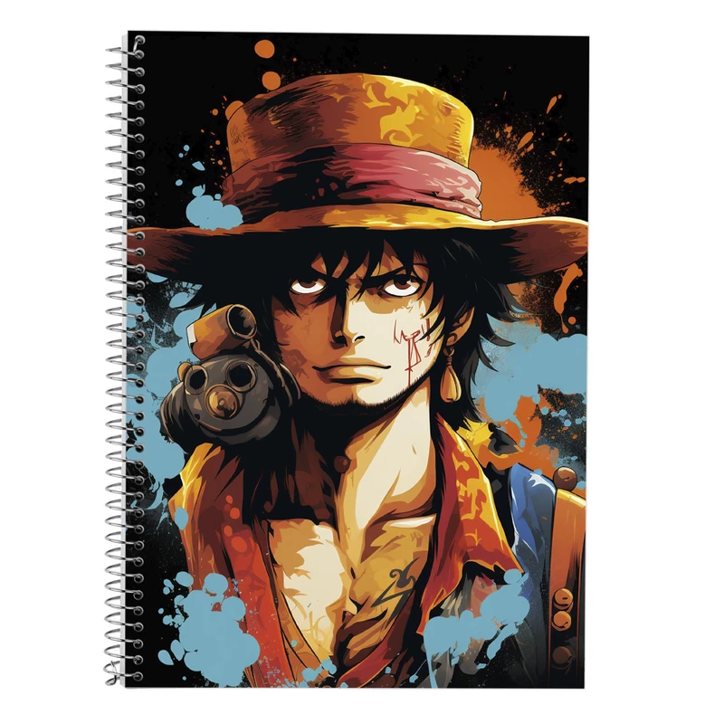 دفتر زبان 50 برگ مدوپد مدل دوخط طرح وان پیس One Piece کد DF11636