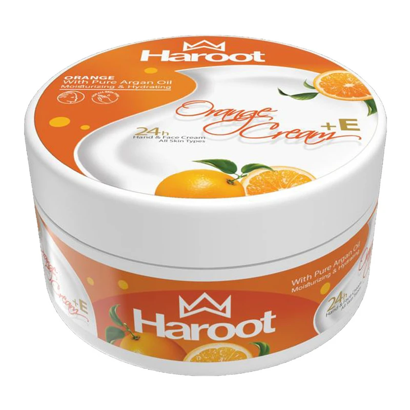کرم مرطوب کننده دست و صورت هاروت مدل پرتقال مناسب برای انواع پوست حجم 300 میلی لیتر