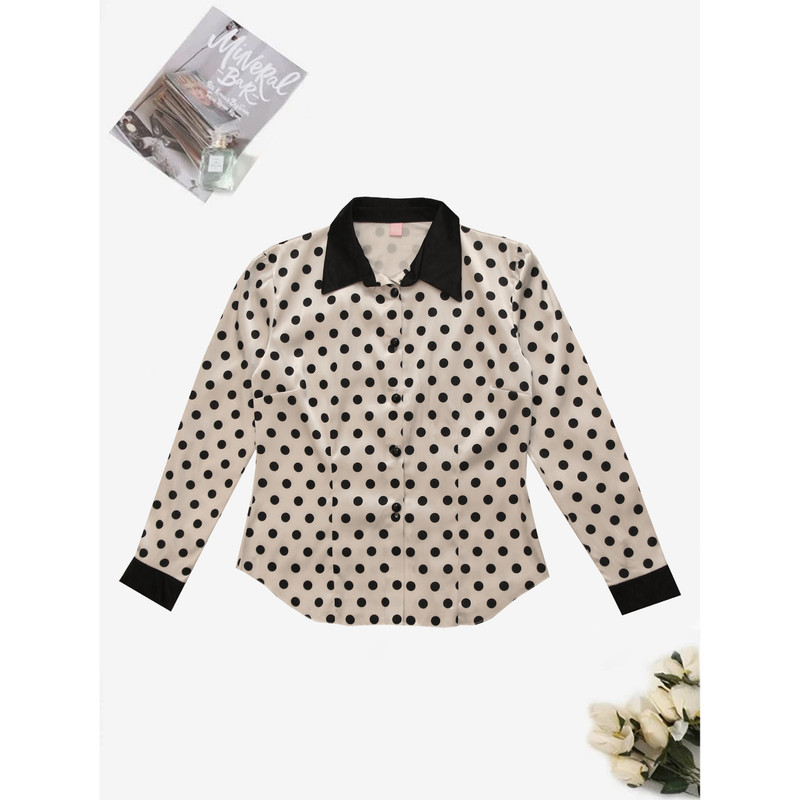 شومیز آستین بلند زنانه تویین مدل T-300-3