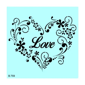  شابلون طرح قلب کد B759