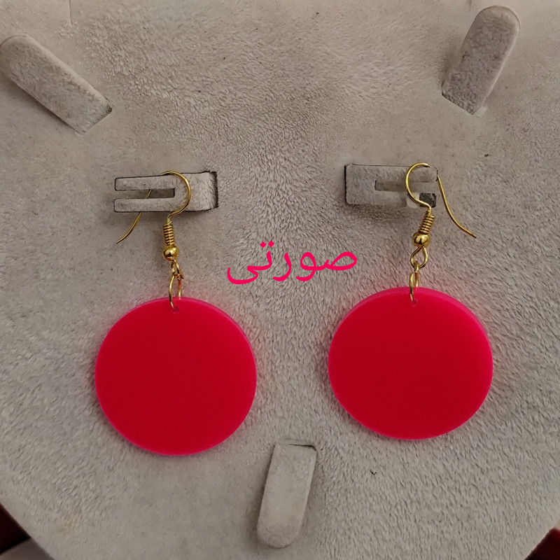 گوشواره زنانه مدل دایره پلکسی