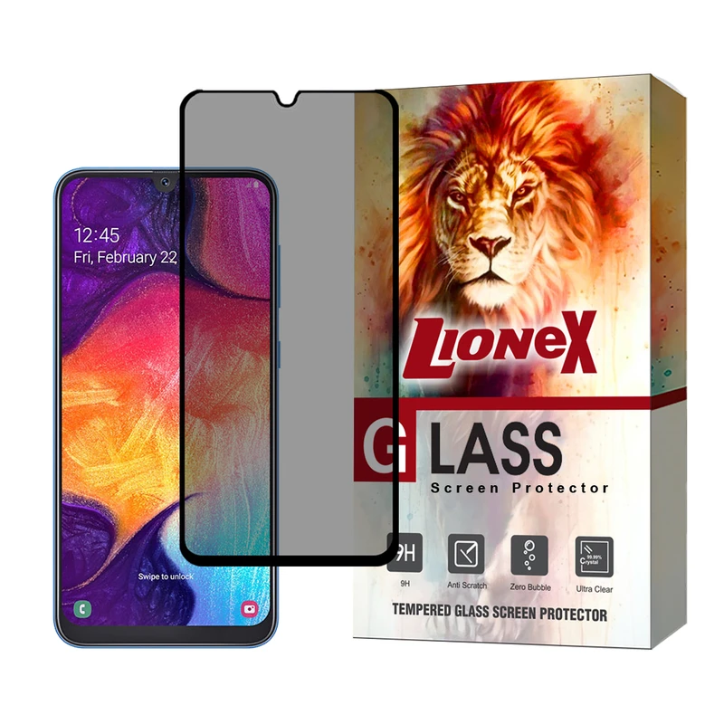 محافظ صفحه نمایش حریم شخصی لایونکس مدل PRIVFULLL مناسب برای گوشی موبایل سامسونگ Galaxy A20 / A30 / A30s 