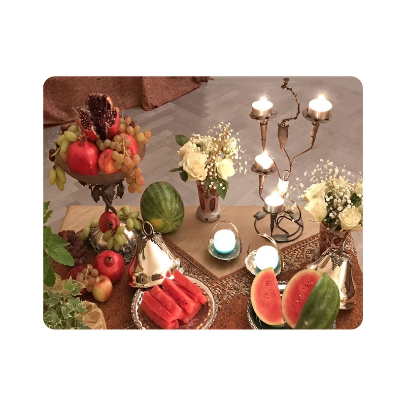 ماوس پد اطلس آبی طرح شب یلدا مدل T7312