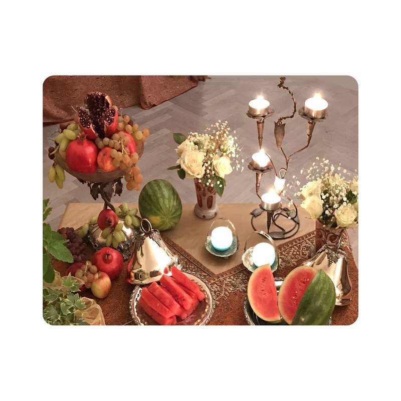 ماوس پد اطلس آبی طرح شب یلدا مدل T7312