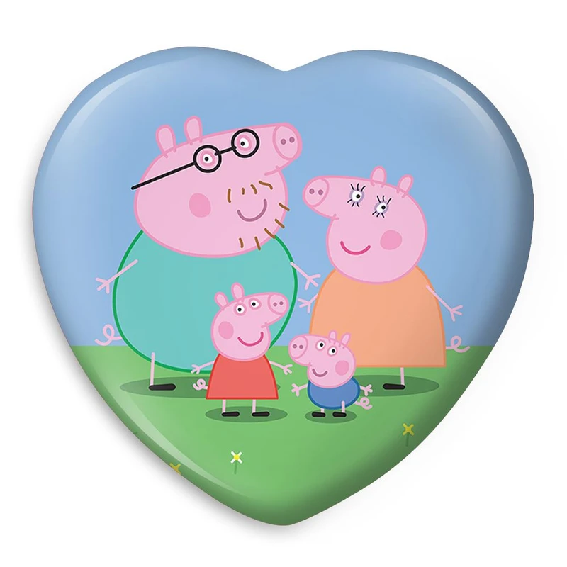 پیکسل خندالو طرح خانواده پپا پیگ انیمه پپاپیک Peppa pig مدل قلبی کد 22070