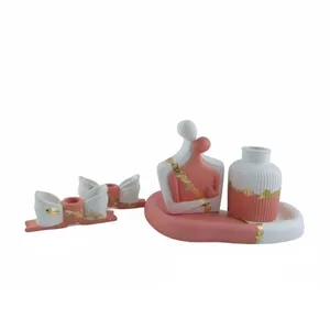 ست 7 تکه جاشمعی سنگی مدل PD150