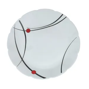 بشقاب غذاخوری دسینی مدل نیلوفری بسته 5 عددی