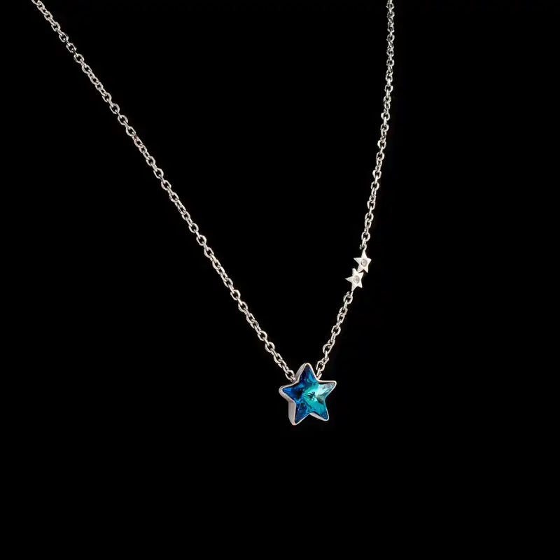 گردنبند نقره زنانه سواروسکی مدل ستاره ظریف خاص کد 885641